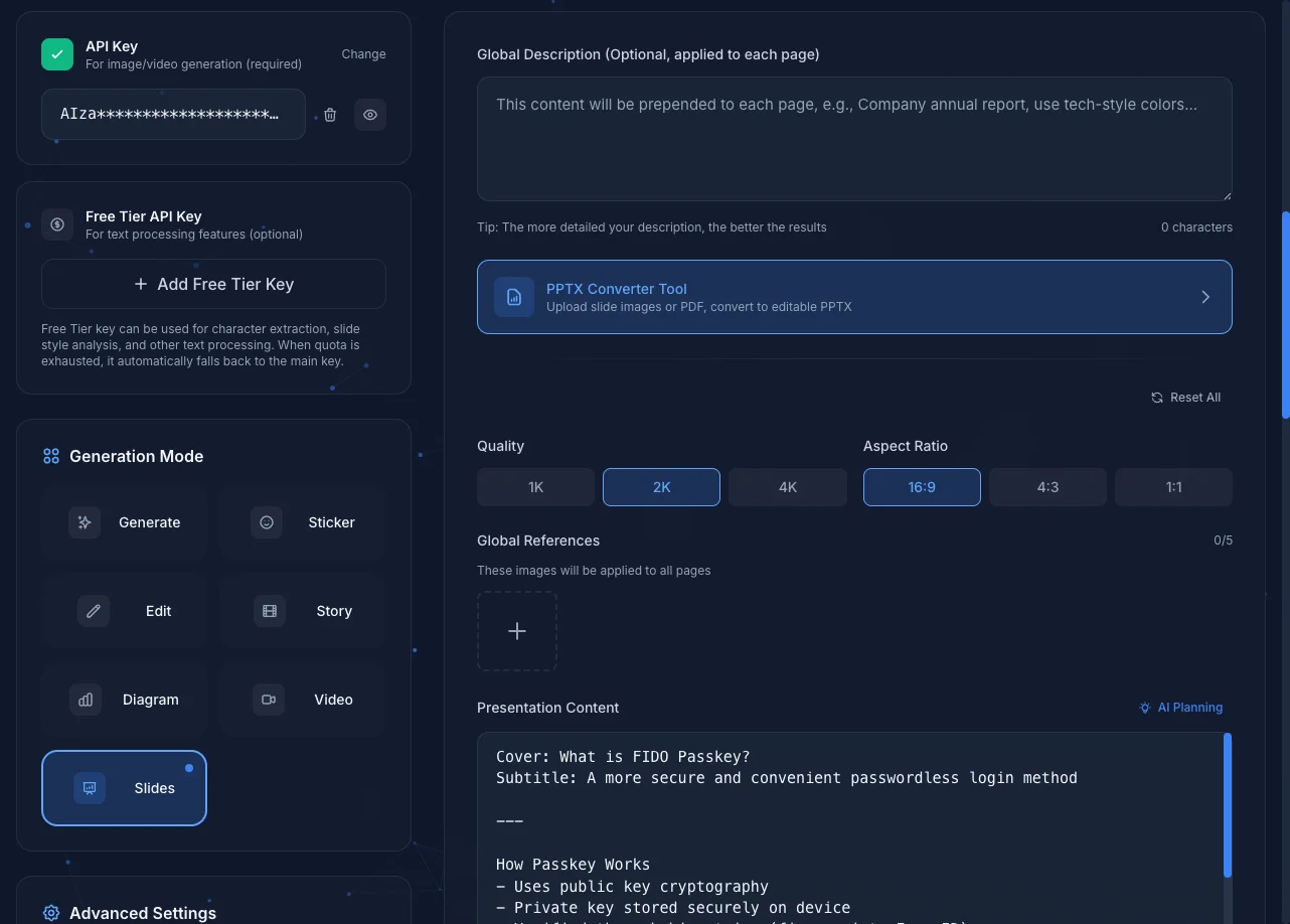 PPTX Converter Tool Entry